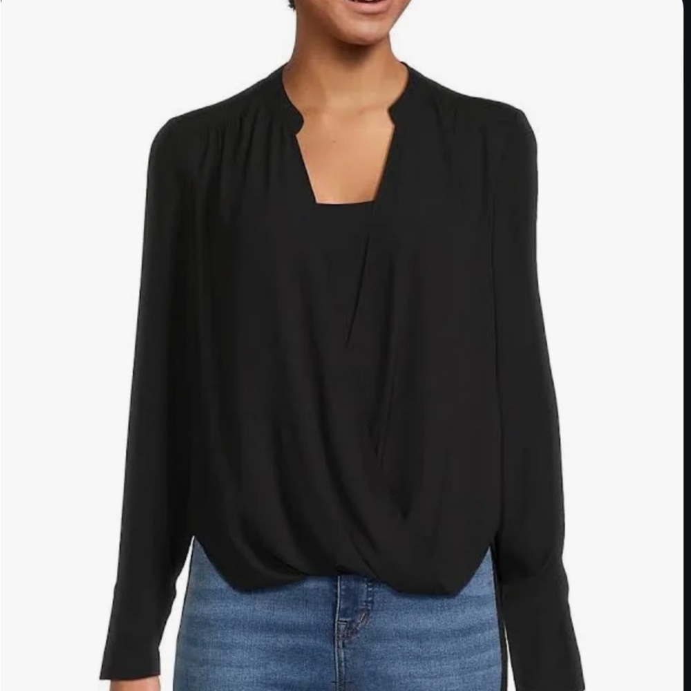 BCGG Maxazria Jaclyn draped high-low top